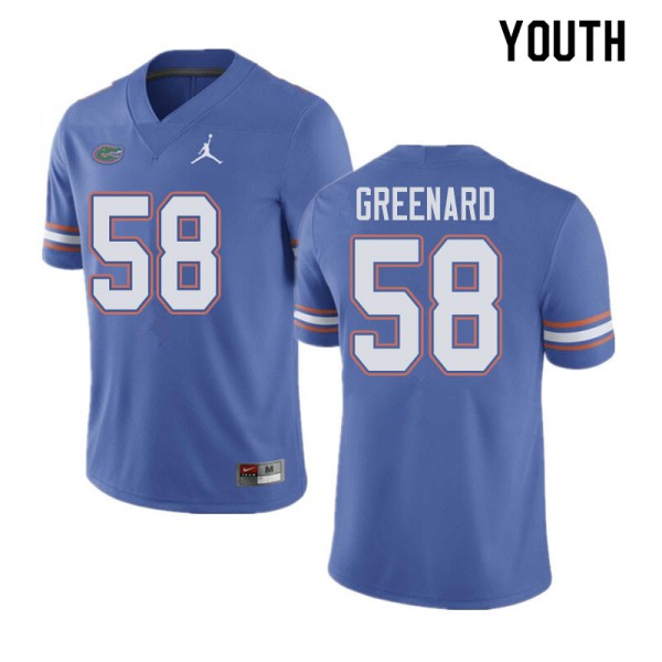 Jordan Brand Youth #58 Jonathan Greenard Florida Gators College Football Jersey Blue